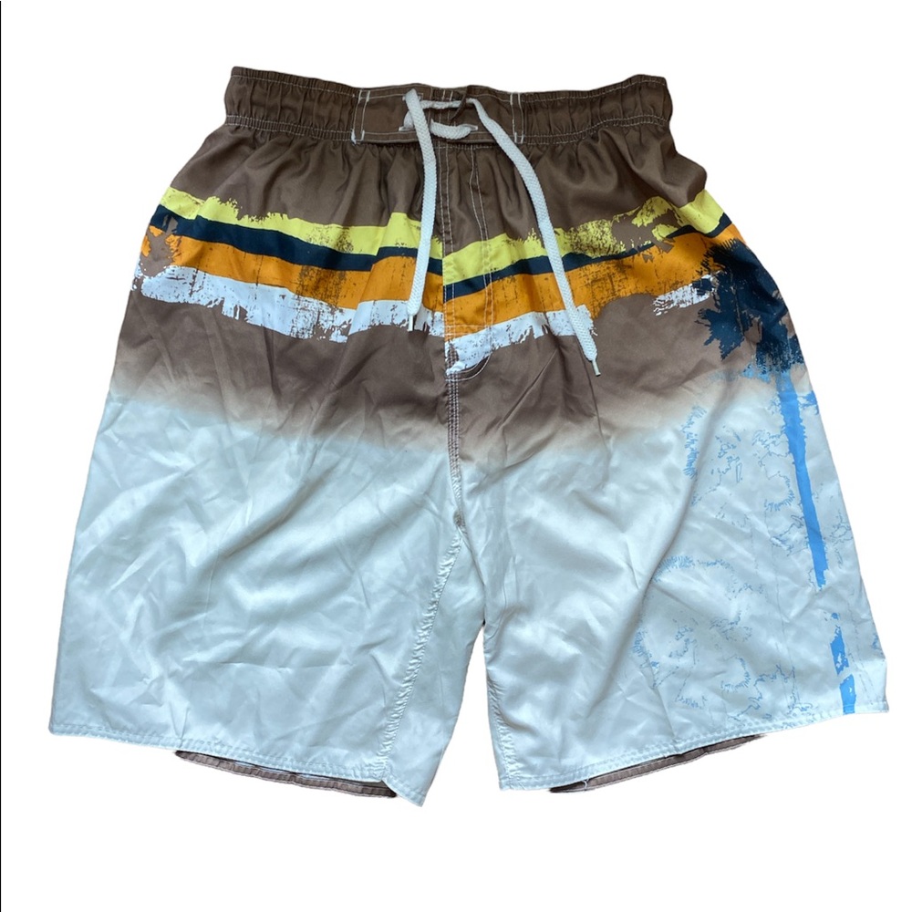 Castaways Mens Suimsuit Swim Trunks Board Shorts Mesh Lining Drawstring Size Med